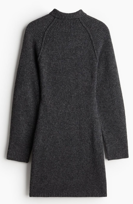H&M-RIB-KNIT TURTLENECK DRESS