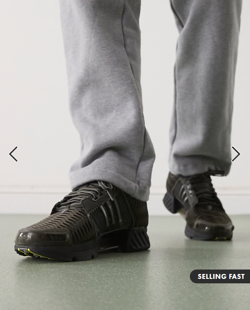 adidas Originals Climacool trainers in dark green and black