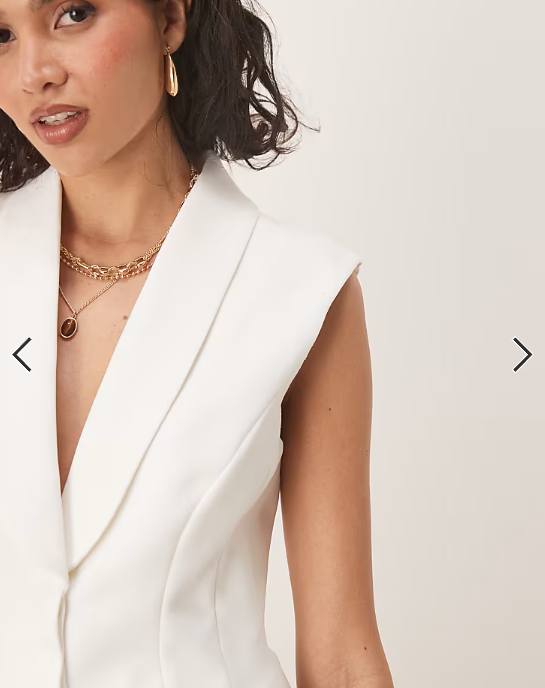 Bardot tailored mini dress in white