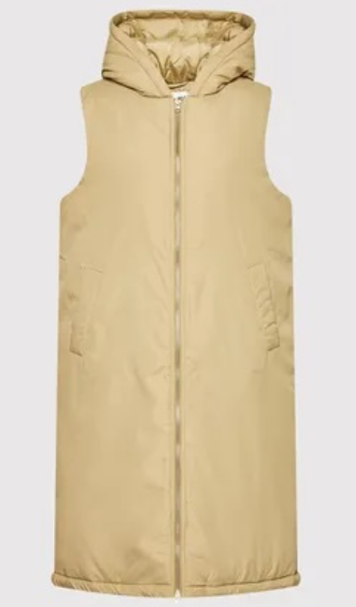 NAKD - Oversized Hooded Vest - Khaki