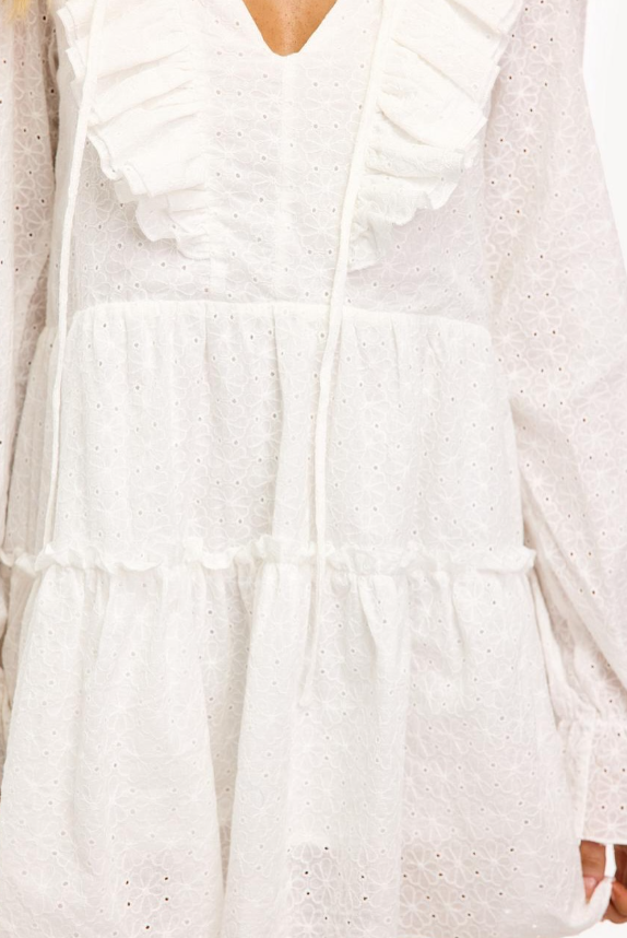 Loavies- Heart and soul White dress with ruffles