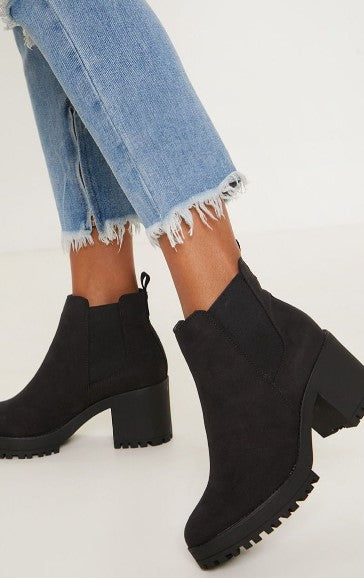 Black Chunky Chelsea Boot