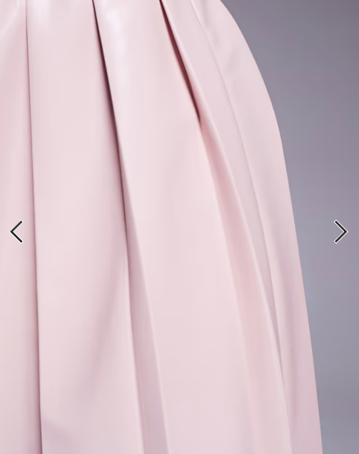 ASOS LUXE PU pleated trouser co-ord in dusky pink
