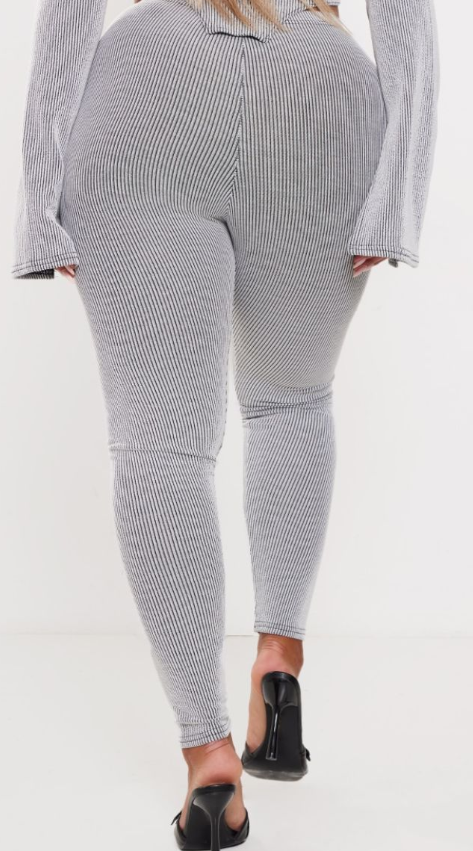 Shape Black Ribbed High Waisted Leggings