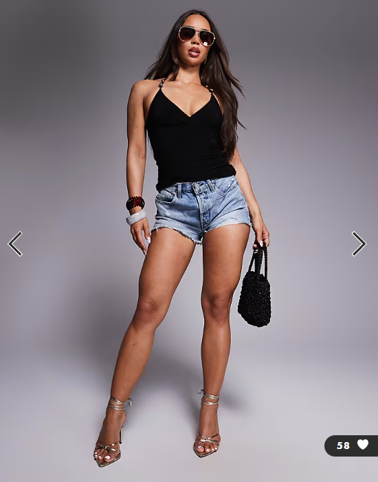 Fashionkilla exclusive double sculpted slinky halterneck bead detail cami top in black