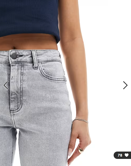 Noisy May Moni high rise slim straight leg jeans in light washed grey