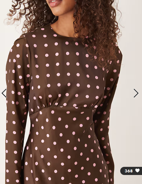 ASOS DESIGN bias bust detail maxi dress in spot print