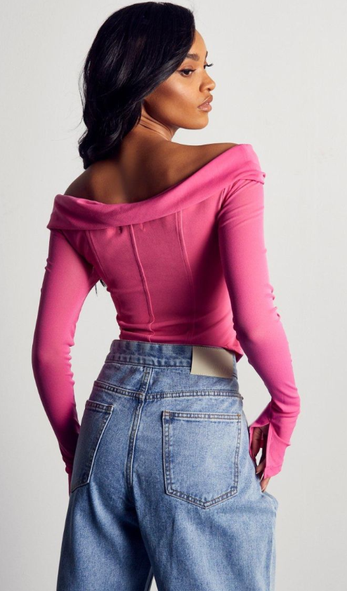 Premium Mesh Corset Overlay Top