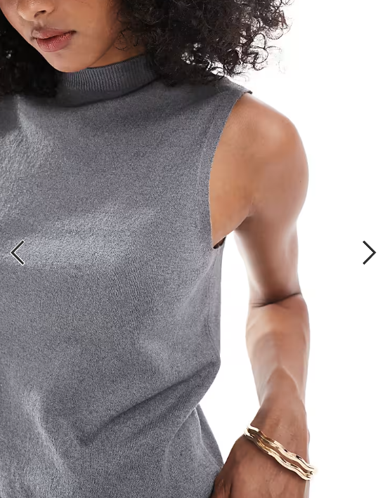 ASOS DESIGN fine knit tank in grey