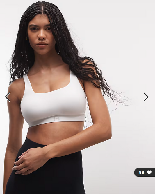Under Armour Effortless high support sports bra in white