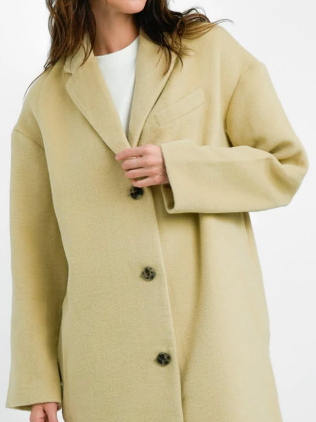 Topshop Tall Chuck On Coat In Sage