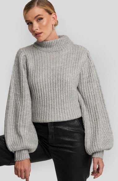 Puff Sleeve Knitted Jumper