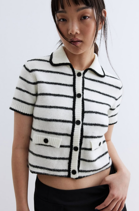 H&M - SHORT-SLEEVED CARDIGAN