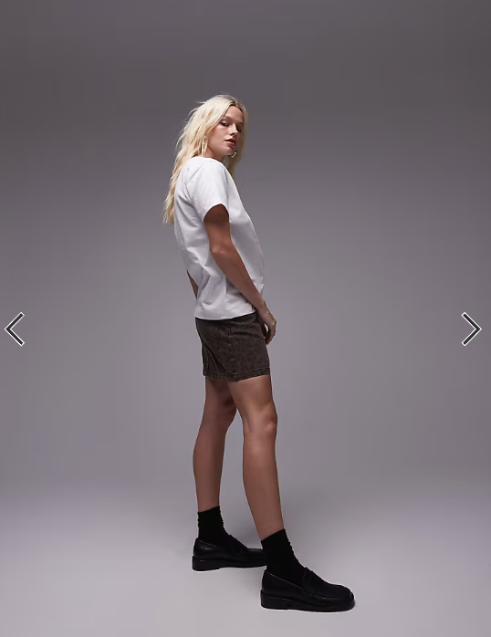 Topshop boxy tee in white