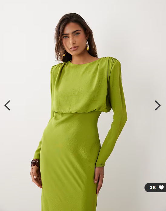 ASOS DESIGN batwing maxi dress in lime