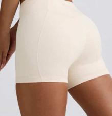 Bo&tee - Ivory Marl Rushed Mini Shorts In Ivory Marl