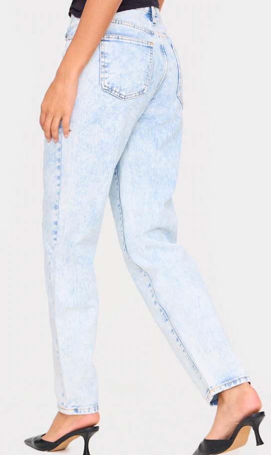 Acid Blue Mom Jeans