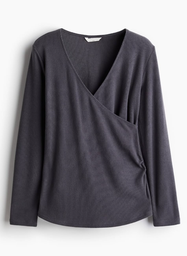 H&M-MAMA BEFORE & AFTER NURSING WRAPOVER TOP