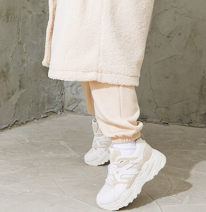 Stone Chunky Panelled Sneakers