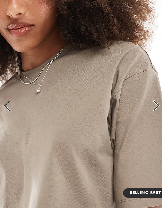 JJXX oversize crop tee in beige