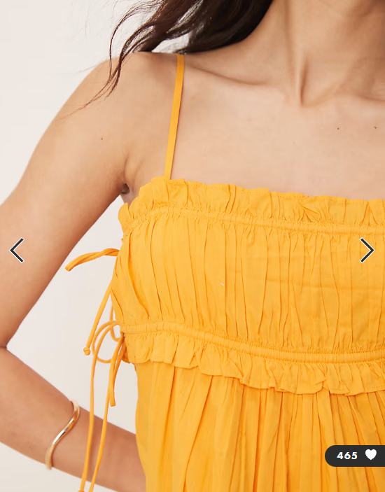 ASOS DESIGN babydoll mini dress with ruffle hem in orange