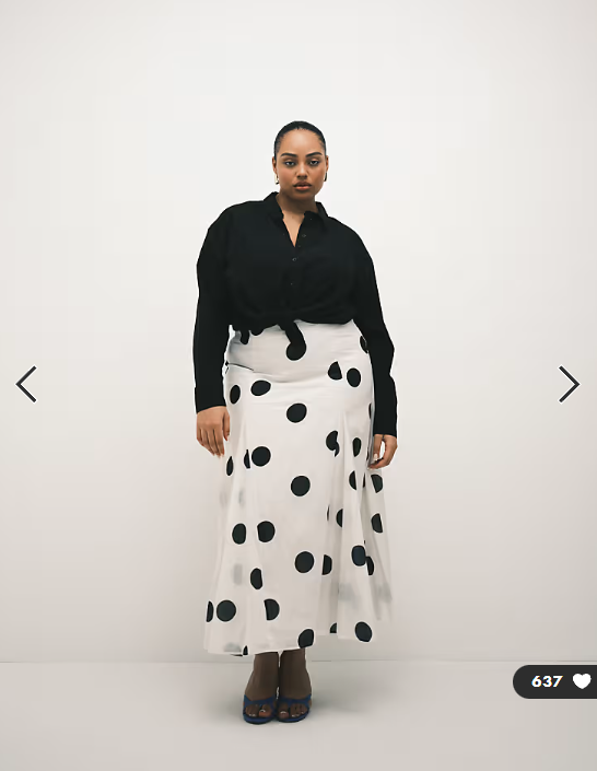 ASOS DESIGN Curve linen blend shirt in black