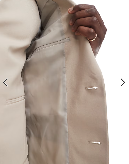 ASOS DESIGN skinny suit jacket in stone