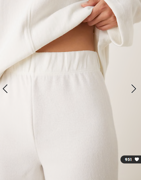 ASOS DESIGN Supersoft co-ord wide leg jogger in winter white