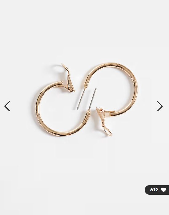 Accessorize small simple hoop in gold