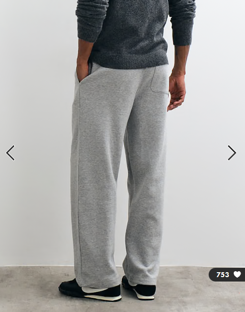 ASOS DESIGN essentials wide jogger in grey marl