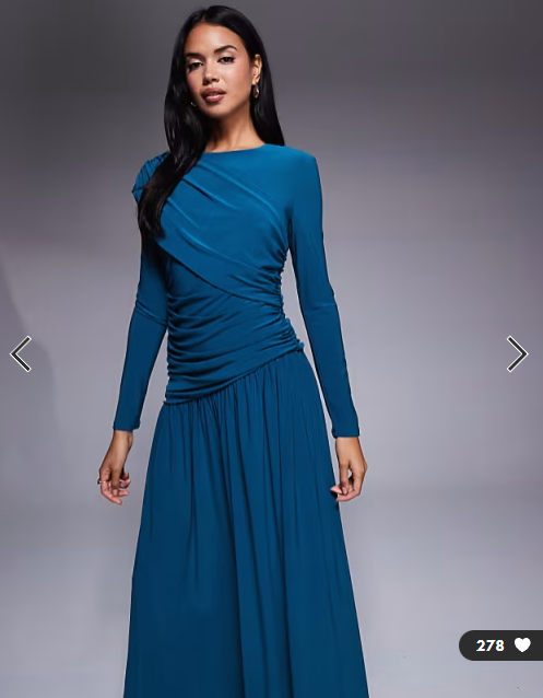 Asos  - Daska wrap maxi dress in teal
