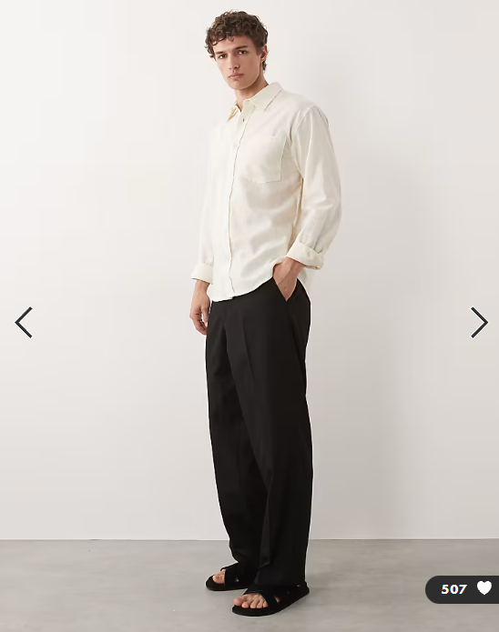 Jack & Jones Toby wide leg tailored trouser in black