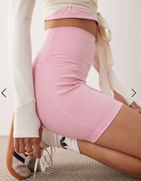 adidas Performance Three Stripes Studios booty shorts in pink