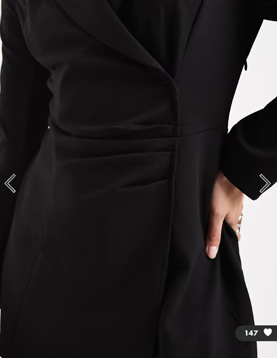 ONLY Petite blazer playsuit in black