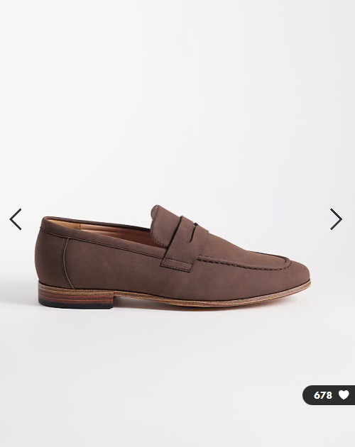 ASOS DESIGN penny loafers in brown