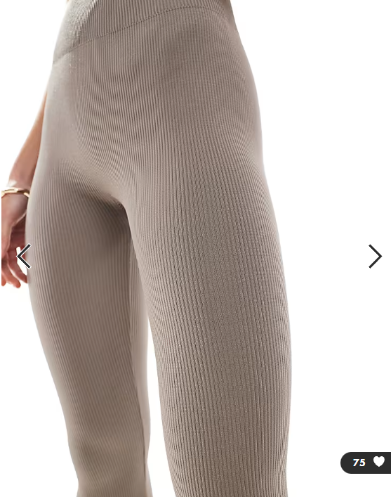 ONLY high waisted seamless leggings in mushroom