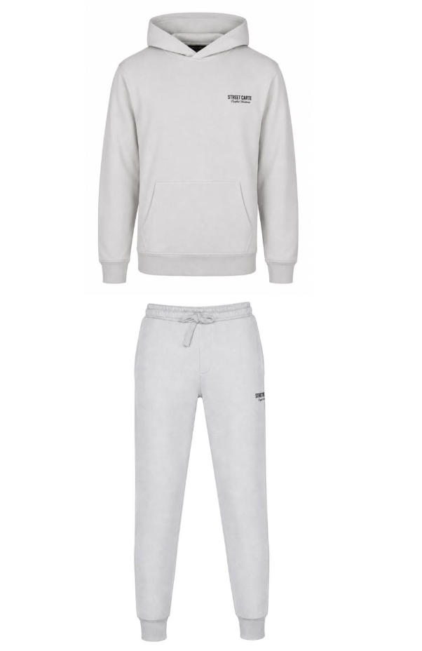 Street Cartel - SET - certified worldwide hoodie & sweatpants - lt grey