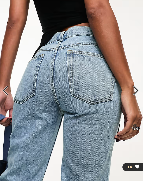 ASOS DESIGN mid rise straight jeans in vintage lightwash