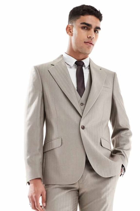 Asos - wedding wool mix slim suit jacket