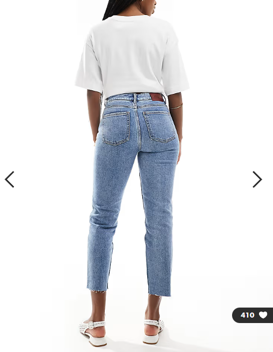 ONLY Emily high waisted straight leg jeans in light wash