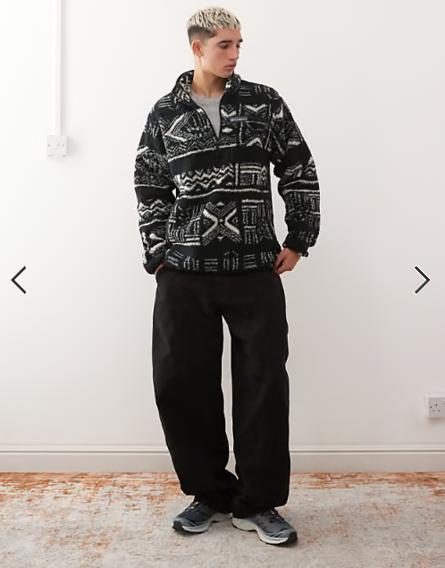 Columbia Rugged Ridge High Pile half zip fleece in black