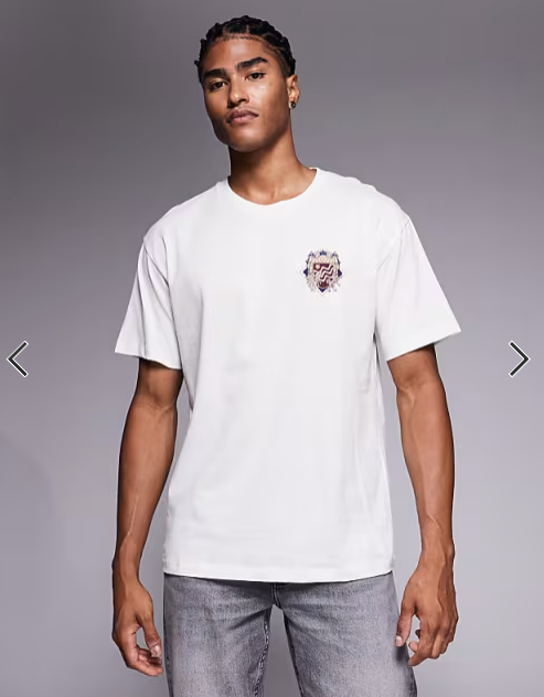 ADPT oversized t-shirt with rogue backprint in cream