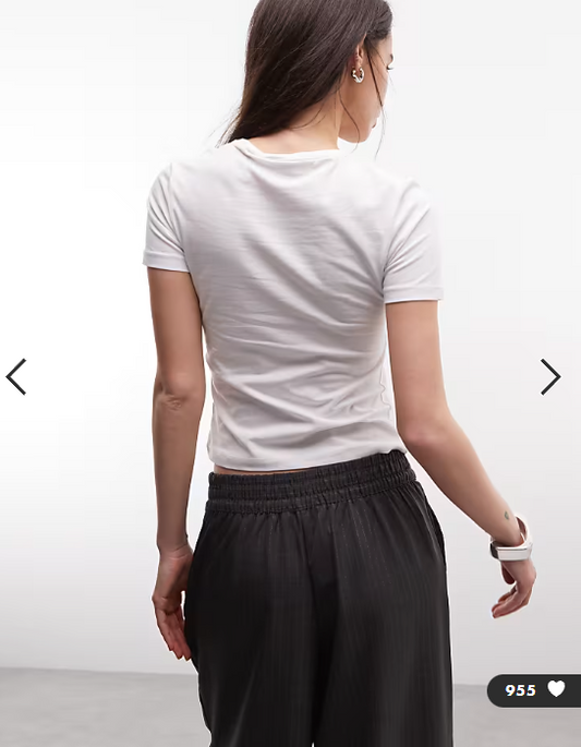 Weekday slim fit t-shirt in white