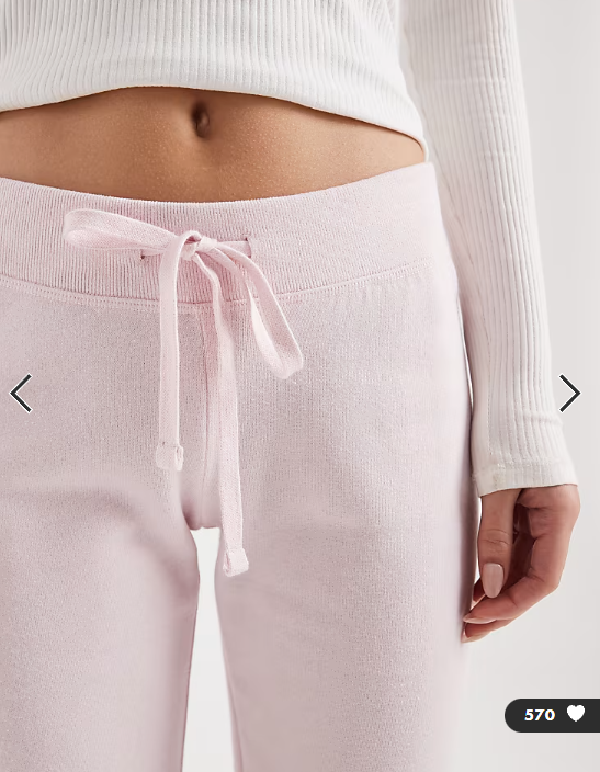 Hollister low rise bootcut joggers in baby pink