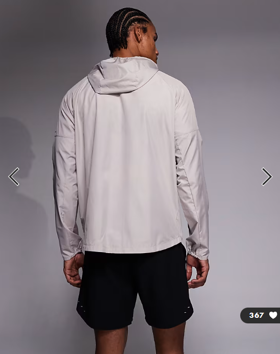 Nike Running Miler jacket in light grey