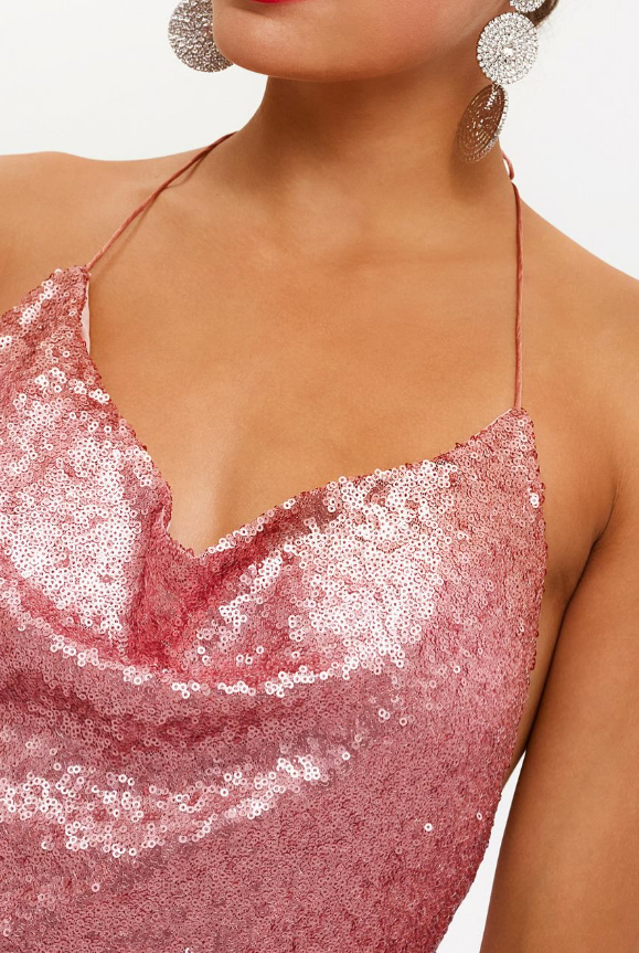 Loavies-Pink jumpsuit with sequins