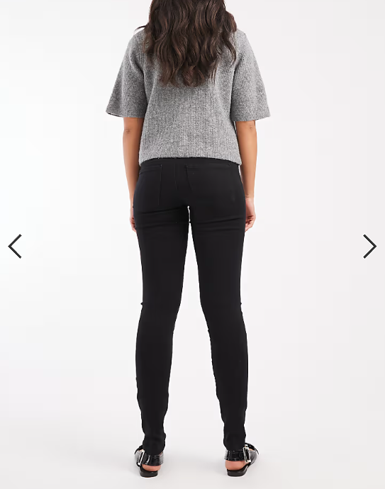 ONLY Royal high waisted skinny jeans in black