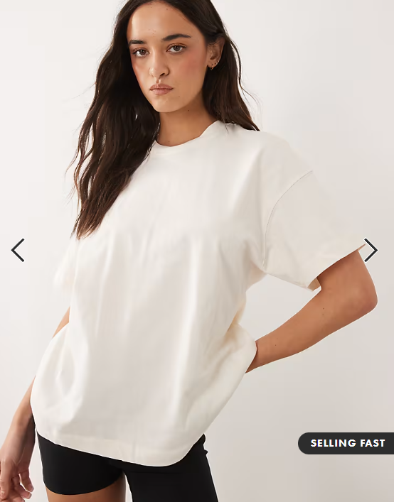 4505 Icon heavyweight cotton oversized t-shirt with quick dry finish in off white
