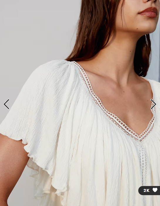 ASOS DESIGN crinkle tie back cape top in ecru
