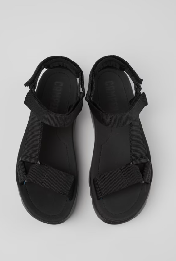 Camper - Black recycled PET sandals for women